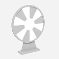 Round Gray And White Spoked Wheel With Stand Base For Game Activities
