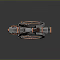 Futuristic Floating Motorcycle With Ring Structure Metallic Design And Orange Accents