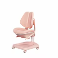 Light Blue Modern Leisure Chair With Sleek Design Comfortable Backrest And Rolling Wheels