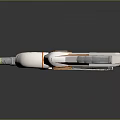 Modern Mechanical Bow With Orange White Accents And Futuristic Design