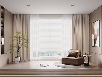 Modern Curtains 3d model