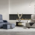 Modern Leisure Sofa Combination Single Sofa Corner Combination 3d model