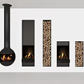 Collection Of Modern Fireplace Designs With Various Shapes And Wood Logs