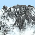 Serene Garden Landscape With Snow Covered Mountain Peaks And Natural Rock Formations