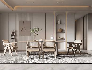 Quiet Restaurant Home Restaurant 3d model
