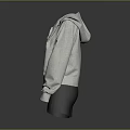 Stylish Gray Zip up Hoodie with Black Tank Top and Shorts Casual Fashion Outfit