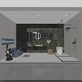 Modern Bathroom Showroom Interior Design With Sanitary Ware Toilets And Shower Heads