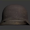 Vintage Rusty Military Weapon Helmet With Historical Design And Metal Surface