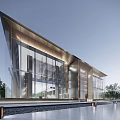 Modern Sales Office Building Sales Office 3d model