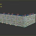 Multi Story Residential Apartment Building With Multiple Balconies Yellow White Exterior And Roof Facilities