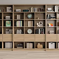 Bookcase Bookshelf Ornaments Book Decorative Cabinet 3d model
