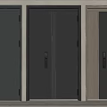 Modern Security Doors Featuring Metal And Wooden Panels With Secure Locks And Handles