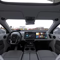 White Modern SUV With Sleek Exterior Black Wheels Panoramic Sunroof And Front Grille