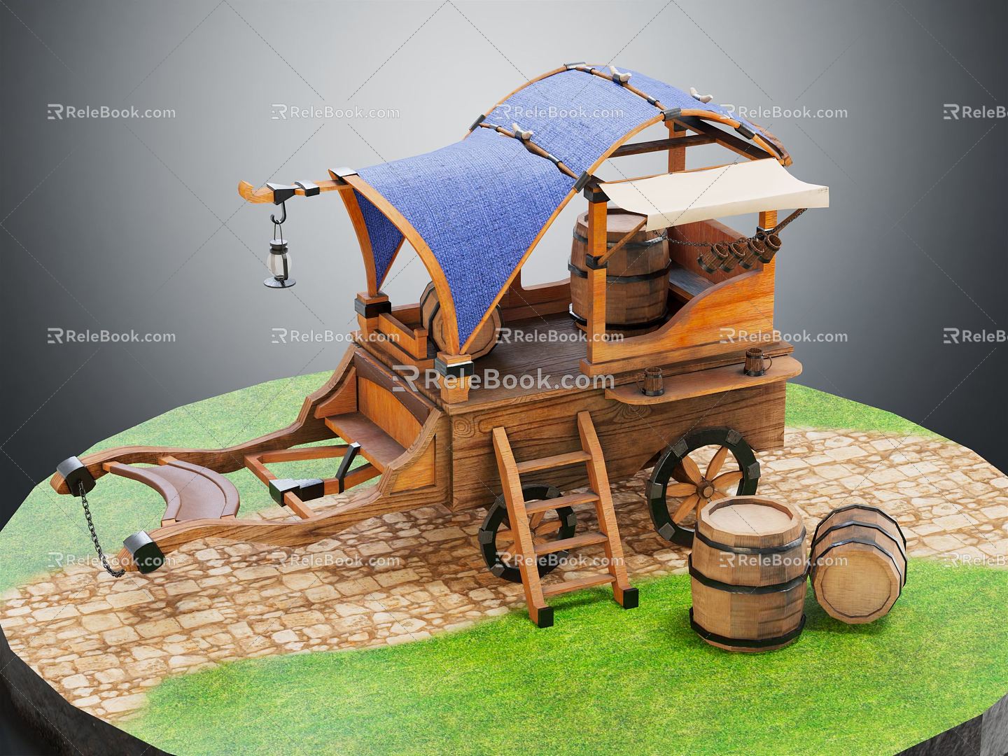 European-style Carriage Beer Carriage Wine Carriage 3d model