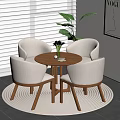 Modern Leisure Table and Chair Combination Coffee Table and Chair Negotiation Table and Chair Reception Table and Chair 3d model