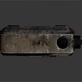Rugged Vintage Walkie Talkie Design With Antenna Metallic Casing And Control Buttons
