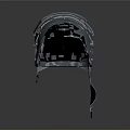 Military Weapon Helmet Gray Tactical Protective Gear With Full Face Shield And Adjustable Straps