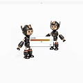 Old cartoon robot 3d model