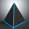 Modern Commercial Equipment with Pyramid Shape Honeycomb Texture and Blue Edges
