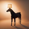 Horse Head Table Lamp with Warm Light and Elegant Shade Design