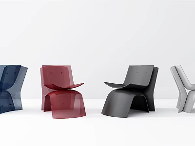 Modern Leisure Chairs in Multiple Colors with Sleek Design and Comfortable Structure 3d model