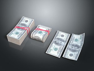 US Dollar Bills US Dollar Banknotes Paper Banknotes Articles 3d model