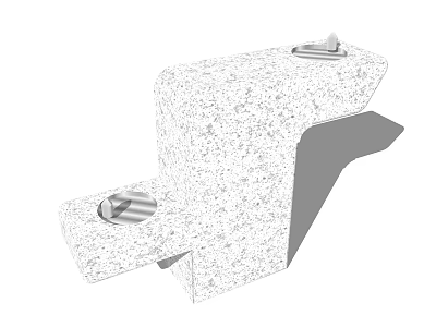 Modern Terrazzo Washbasin Design With Speckled Surface And Sleek Structure 3d model