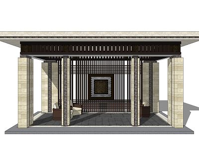 New Chinese Style Pavilion, Corridor Frame, Landscape Pavilion, Leisure Pavilion, Corridor, Special-shaped Frame, Rest Frame, Flower Frame, Gazebo Structure model