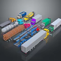 Types of Commercial Transportation Equipment Including Trucks Trailers Cranes and Tankers
