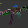 Modern Tactical Assault Rifle With Scope Vertical Grip And Detachable Magazine