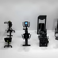 Modern Home Gym Fitness Equipment Including Treadmill Rower Multi Trainer And Bench Press Set