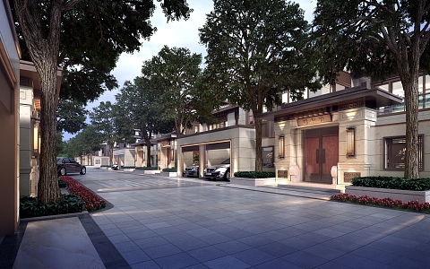 New Chinese Townhouse 3d model