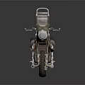 Vintage Style Motorcycle With Metal Ladder And Unique Design Elements