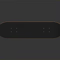 Stylish Blue Skateboard With Orange Edge And Smooth Rolling Wheels For Daily Use