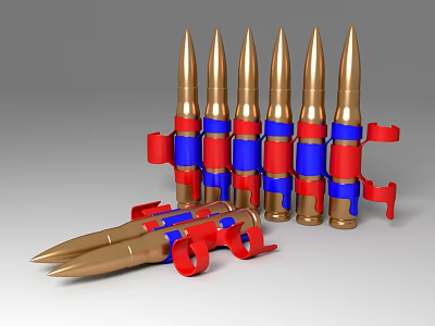 Modern Military Supplies Bullets 3d model
