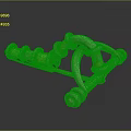 Ancient Handcrafted Weapon With Metallic Structure Golden Accents And Coiled Curved Design