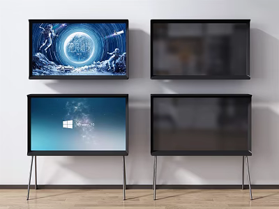 Modern TV Stand Floor Rack Hanger 3d model
