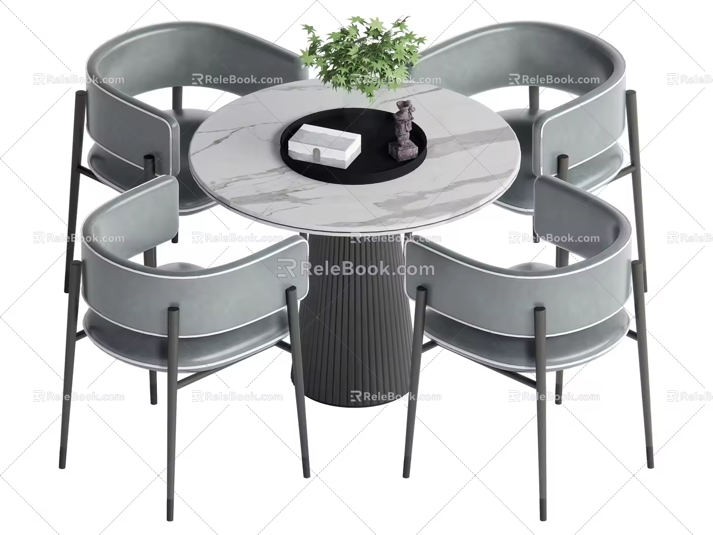 Dining Table and Chair Combination Casual Table and Chair Combination 3d model