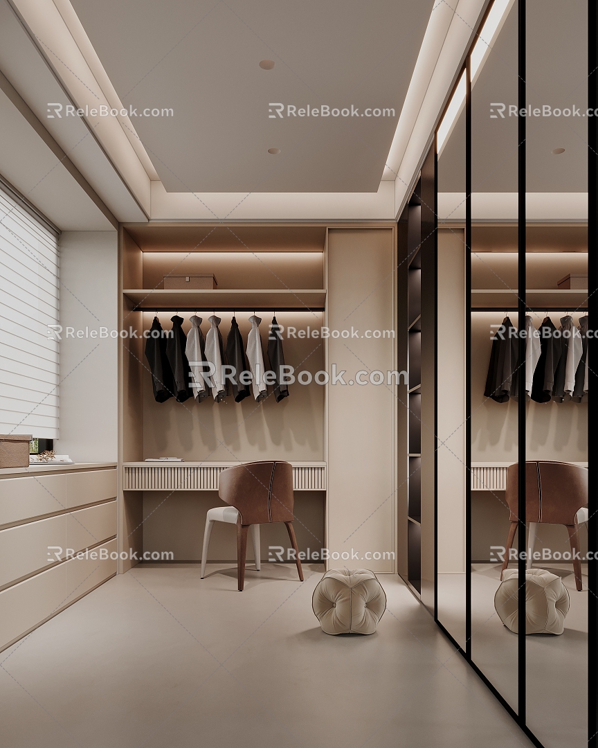 Style Cloakroom Wardrobe Cloakroom 3d model