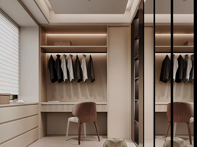 Style Cloakroom Wardrobe Cloakroom 3d model