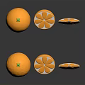 Juicy Whole Oranges And Sliced Pieces On Black Reflective Surface