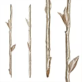 Modern Metallic Wall Lamps With Natural Branch And Leaf Design Details