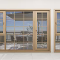 Modern casement window door joint window lattice window aluminum wood window inner opening and inner inverted window broken bridge aluminum window door and window 3d model