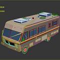 modern bus minibus driverless bus 3d model