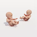 Virtual character baby 3d model