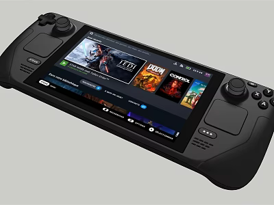 Handheld Entertainment Electronics Portable Gaming Device with Game Screen and Control Buttons 3d model