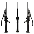 Industrial Equipment Vintage Manual Water Pumps With Metal Structure And Handles