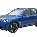 Blue BMW Electric SUV With Modern Front Design And Sleek Body Lines