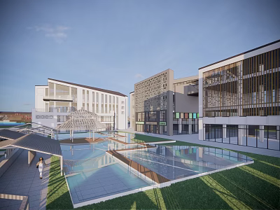 New Chinese Commercial Street 3d model