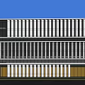 Modern Industrial Factory Building Multi-storey Factory Building Modern Factory Building Square Factory Building Multi-storey Office 3d model